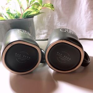 Rae Dunn Black King & Queen Mug Set